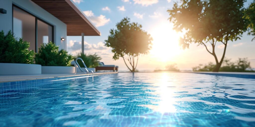 Piscina no inverno